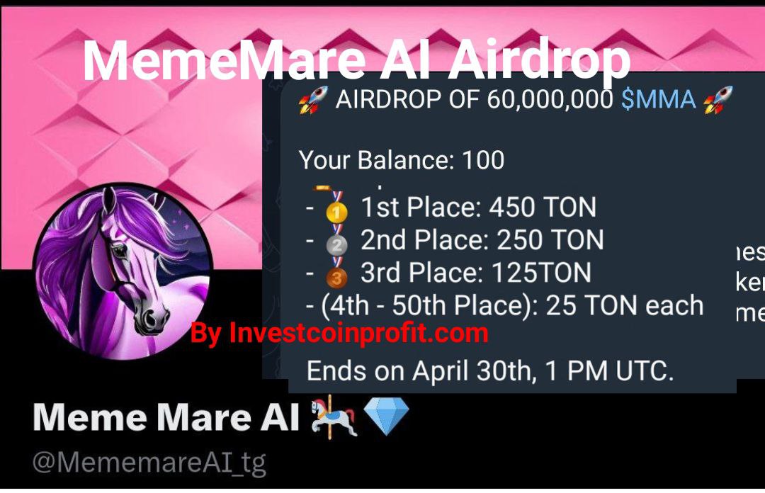 Meme Mare AI Airdrop: Earn 100 $MMA Tokens (Connect Ton Wallet, Full ...